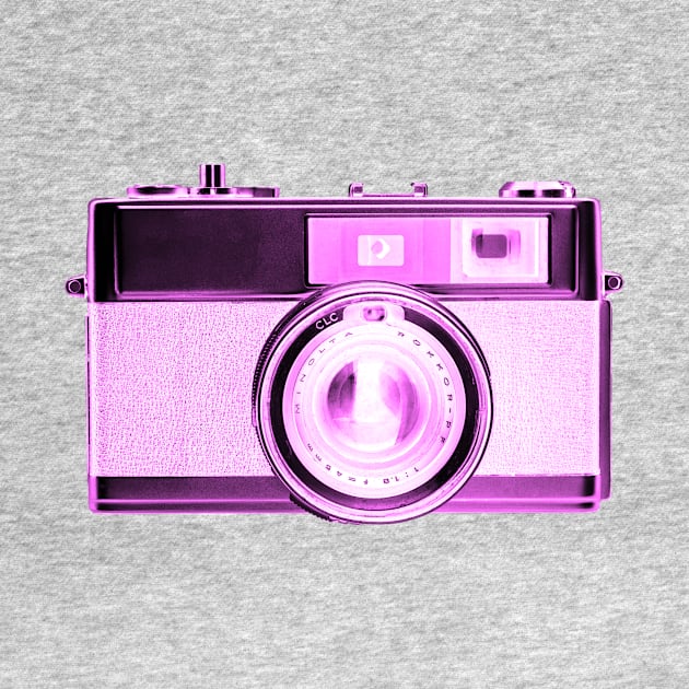 Pink/Magenta - Vintage 1960s Rangefinder Camera by DecPhoto